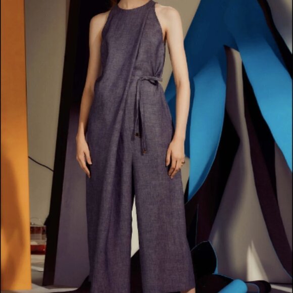Rosetta Getty Linen Chambray Jumpsuit 2017 RTW - Picture 1 of 12